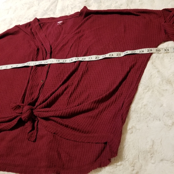 AMP Top Womens Size Xlarge Cropped Wine/Burgundy Maroon - Picture 10 of 10